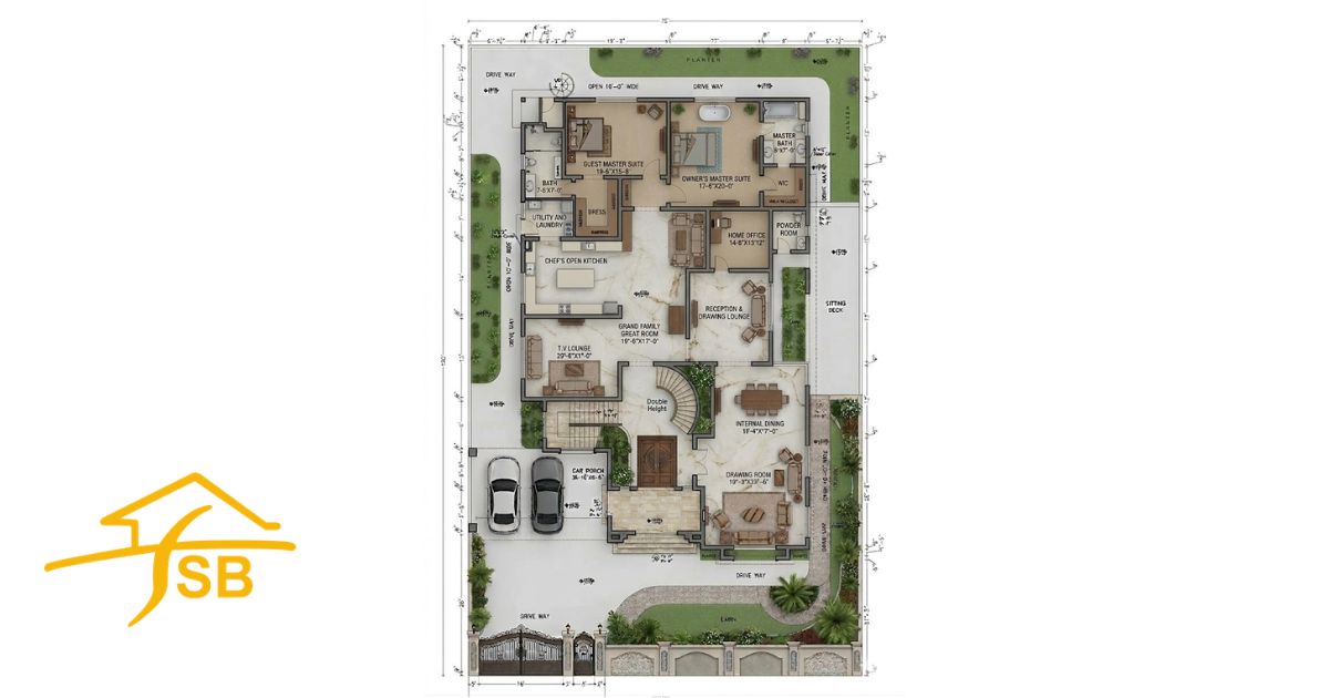 Single Story 2 Kanal House Design